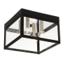 Livex Lighting Nyack 4 Light 11" Wide Flush Mount Square Ceiling Fixture Black