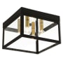 Livex Lighting Nyack 4 Light 11" Wide Flush Mount Square Ceiling Fixture Bronze