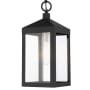 Livex Lighting Nyack Single Light 6" Wide Outdoor Mini Pendant Black with Brushed Nickel Cluster