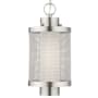 Livex Lighting Nottingham Single Light 7" Wide Outdoor Cage Mini Pendant Brushed Nickel