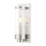 Livex Lighting Hillcrest 12" Tall Outdoor Wall Sconce Brushed Nickel