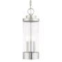 Livex Lighting Hillcrest 3 Light 7" Wide Outdoor Mini Pendant Polished Chrome