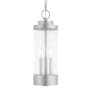 Livex Lighting Hillcrest 3 Light 7" Wide Outdoor Mini Pendant Brushed Nickel