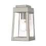 Livex Lighting Oslo Single Light 10" Tall Outdoor Wall Sconce Brushed Nickel