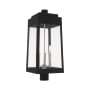 Livex Lighting Oslo 3 Light 25" Tall Outdoor Single Head Post Light Black