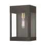 Livex Lighting Barrett 13" Tall Outdoor Wall Sconce Bronze / Antique Brass Candle