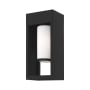 Livex Lighting Bleecker Single Light 14" Tall Outdoor Wall Sconce Black
