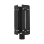 Livex Lighting Utrecht Single Light 20" Tall Post Light Black with Brushed Nickel Accents