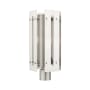 Livex Lighting Utrecht Single Light 20" Tall Post Light Brushed Nickel Accents