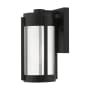 Livex Lighting Sheridan Single Light 10" Tall Outdoor Wall Sconce Black with Brushed Nickel Candles