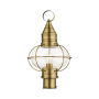 Livex Lighting Newburyport 20" Tall Outdoor Single Head Post Light Antique Brass