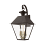 Livex Lighting Wentworth 4 Light 28" Tall Commercial Wall Sconce Bronze / Antique Brass Finish Cluster