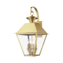 Livex Lighting Wentworth 4 Light 28" Tall Commercial Wall Sconce Natural Brass