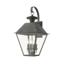 Livex Lighting Wentworth 4 Light 28" Tall Commercial Wall Sconce Charcoal