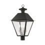 Livex Lighting Wentworth 4 Light 28" Tall Post Light Black