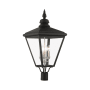 Livex Lighting Adams 4 Light 32" Tall Post Light Black / Brushed Nickel