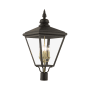 Livex Lighting Adams 4 Light 32" Tall Post Light Bronze / Antique Brass