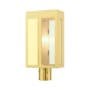 Livex Lighting Lafayette 17" Tall Outdoor Single Head Post Light Satin Brass