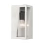 Livex Lighting Forsyth 11" Tall Outdoor Wall Sconce Brushed Nickel / Black
