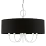Livex Lighting Huntington 5 Light 23" Wide Taper Candle Drum Chandelier White