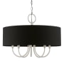 Livex Lighting Huntington 5 Light 23" Wide Taper Candle Drum Chandelier Brushed Nickel