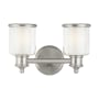 Livex Lighting Middlebush 2 Light Vanity Light Brushed Nickel