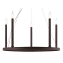 Livex Lighting Alpine 5 Light 24" Wide Candle Style Chandelier with Downlighting Bronze