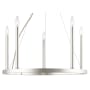 Livex Lighting Alpine 5 Light 24" Wide Candle Style Chandelier with Downlighting Polished Nickel