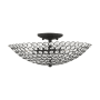 Livex Lighting Cassandra 3 Light 16" Wide Semi-Flush Bowl Ceiling Fixture Black
