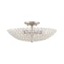 Livex Lighting Cassandra 3 Light 16" Wide Semi-Flush Bowl Ceiling Fixture Brushed Nickel