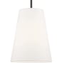 Livex Lighting Prato Single Light 11" Wide Pendant with White Shade Black