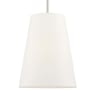 Livex Lighting Prato Single Light 11" Wide Pendant with White Shade Brushed Nickel