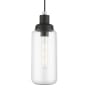 Livex Lighting Oakhurst 5" Wide Mini Pendant Black / Brushed Nickel Accent