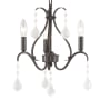 Livex Lighting Caterina 3 Light 13" Wide Crystal Candle Style Chandelier English Bronze
