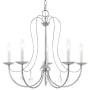 Livex Lighting Mirabella 5 Light 24" Wide Pillar Candle Chandelier Polished Chrome