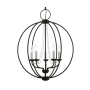 Livex Lighting Arabella 5 Light 22" Wide Commercial Beaded Globe Chandelier Black / Brushed Nickel Finish Candles