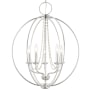 Livex Lighting Arabella 5 Light 22" Wide Commercial Beaded Globe Chandelier Polished Chrome