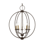 Livex Lighting Arabella 5 Light 22" Wide Commercial Beaded Globe Chandelier Bronze / Antique Brass Finish Candles