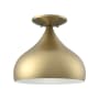 Livex Lighting Amador 10" Wide Semi-Flush Ceiling Fixture Antique Brass