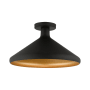 Livex Lighting Geneva 15" Wide Semi-Flush Ceiling Fixture Black