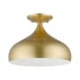 Livex Lighting Amador 12" Wide Semi-Flush Ceiling Fixture Soft Gold