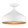 Livex Lighting Amador 12" Wide Semi-Flush Ceiling Fixture Shiny White / Polished Chrome