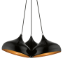 Livex Lighting Amador 3 Light 25" Wide Multi Light Pendant Shiny Black / Polished Chrome