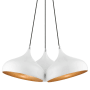 Livex Lighting Amador 3 Light 25" Wide Multi Light Pendant Shiny White / Polished Chrome