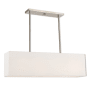 Livex Lighting Summit 4 Light 9" Wide Commercial Linear Chandelier Brushed Nickel