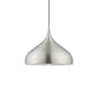 Livex Lighting Single Light 16" Wide Pendant Brushed Aluminum
