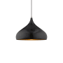 Livex Lighting Single Light 16" Wide Pendant Shiny Black