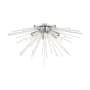 Livex Lighting Utopia 6 Light 26" Wide Semi-Flush Ceiling Fixture Polished Chrome
