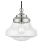 Livex Lighting Avondale 9" Wide Mini Pendant Brushed Nickel
