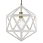 Livex Lighting Ashland 13" Wide Pendant Textured White / Antique Brass Accents